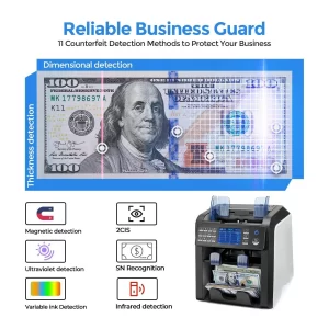 เครื่องนับพร้อมตรวจธนบัตร Qbox Q4
